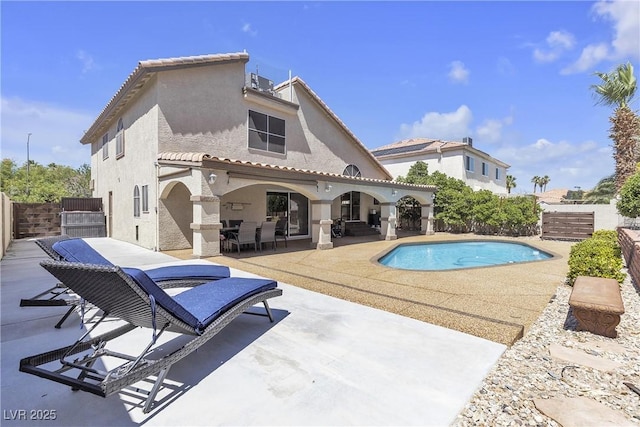1877 Glory Lily Ct, Las Vegas, NV 89123 - view of pool with a patio, outdoor dining space, and a fenced backyard