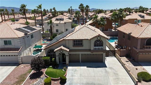1877 Glory Lily Ct, Las Vegas, NV 89123 - aerial view of residential area with a mountainous background