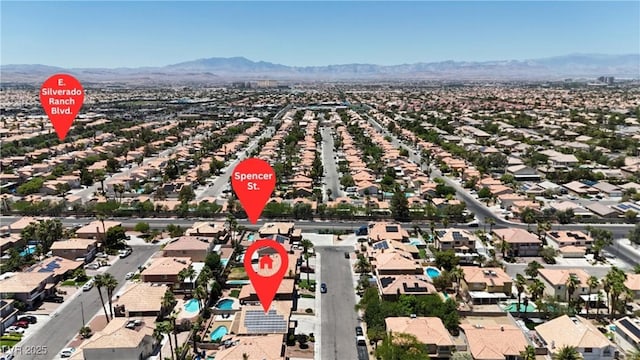 1877 Glory Lily Ct, Las Vegas, NV 89123 - aerial perspective of suburban area featuring a mountain backdrop