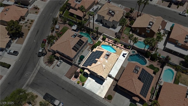 1877 Glory Lily Ct, Las Vegas, NV 89123 - aerial perspective of suburban area featuring a pool area