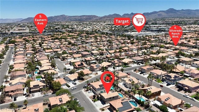 1877 Glory Lily Ct, Las Vegas, NV 89123 - aerial view of residential area featuring a mountain backdrop