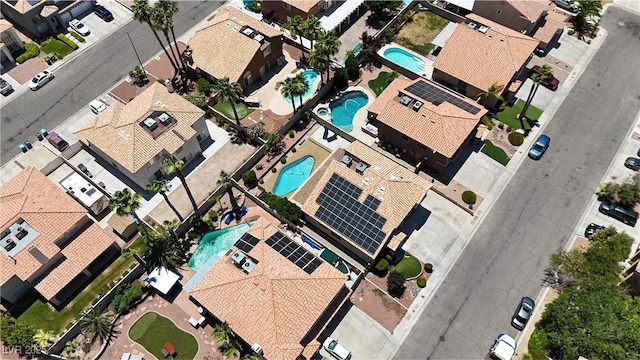 1877 Glory Lily Ct, Las Vegas, NV 89123 - aerial perspective of suburban area featuring a pool area