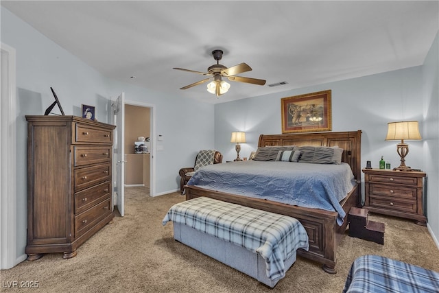 1877 Glory Lily Ct, Las Vegas, NV 89123 - bedroom with light colored carpet and ceiling fan