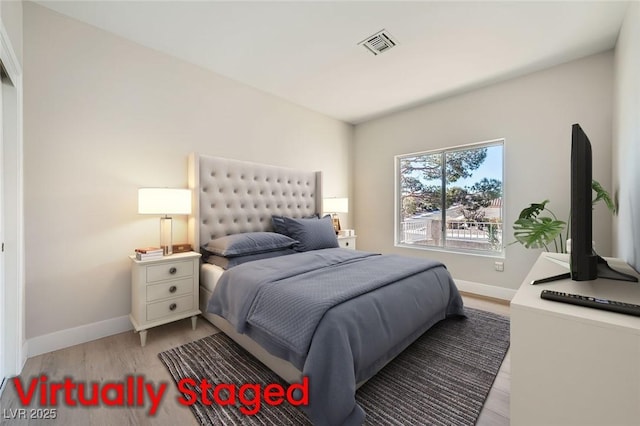 2904 Bow Bridge Dr, Las Vegas, NV 89134 - bedroom featuring baseboards and light wood-style floors