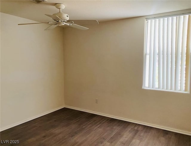 908 Duckhorn Ct Unit 102, Las Vegas, NV 89144 - empty room featuring a ceiling fan and dark wood finished floors
