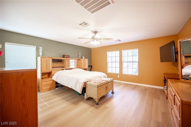 5600 Old Stable Ave, Las Vegas, NV 89131 - bedroom with light wood-type flooring and a ceiling fan