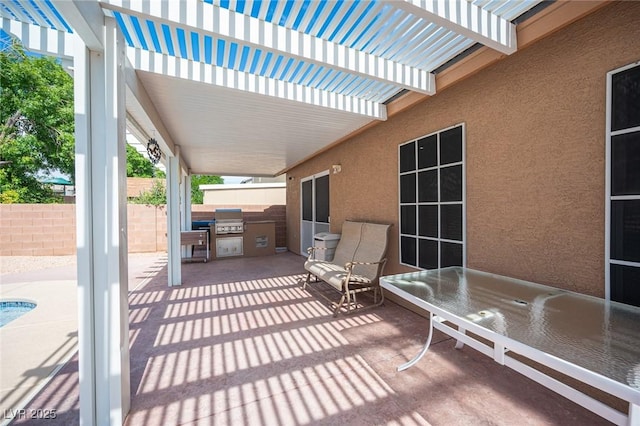 5600 Old Stable Ave, Las Vegas, NV 89131 - deck with a pergola, area for grilling, and a patio