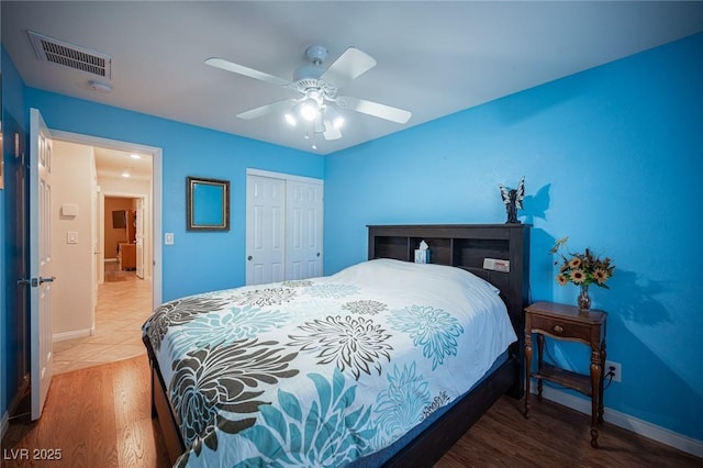 5600 Old Stable Ave, Las Vegas, NV 89131 - bedroom with a closet and ceiling fan