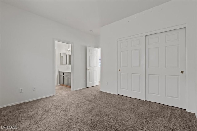 3632 Julia Waldene Ct, Las Vegas, NV 89129 - unfurnished bedroom with carpet flooring, a closet, and ensuite bathroom