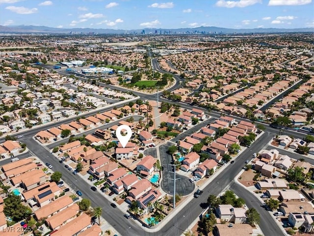3632 Julia Waldene Ct, Las Vegas, NV 89129 - aerial view of property's location with mountains