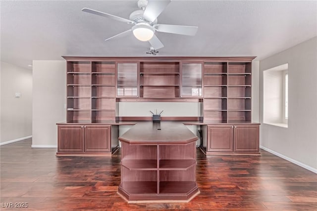 10584 Peach Creek St, Las Vegas, NV 89179 - unfurnished office featuring dark wood finished floors and ceiling fan