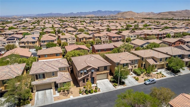 10584 Peach Creek St, Las Vegas, NV 89179 - aerial view of residential area with mountains