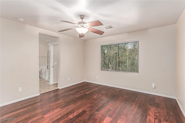 10584 Peach Creek St, Las Vegas, NV 89179 - spare room featuring wood finished floors, ceiling fan, and a smoke detector