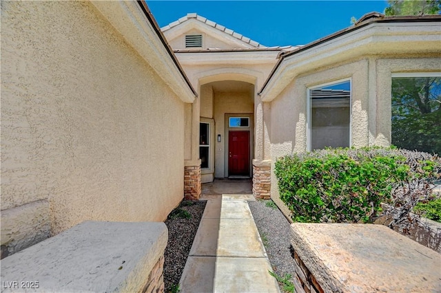 10198 Timber Willow Ave, Las Vegas, NV 89135 - entrance to property with stucco siding