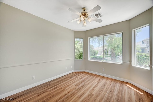 10198 Timber Willow Ave, Las Vegas, NV 89135 - empty room with light wood-type flooring and ceiling fan
