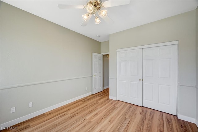 10198 Timber Willow Ave, Las Vegas, NV 89135 - unfurnished bedroom with wood finished floors, a closet, and a ceiling fan