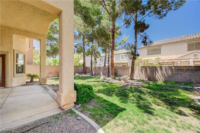 10198 Timber Willow Ave, Las Vegas, NV 89135 - fenced backyard with a patio area