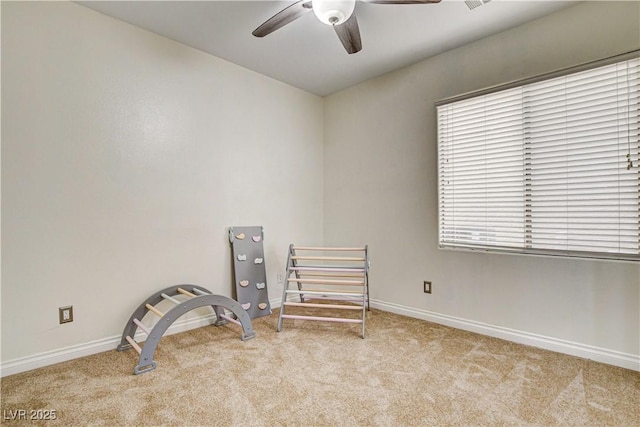 1717 Jake Andrew Ave, North Las Vegas, NV 89086 - unfurnished room with light colored carpet and ceiling fan