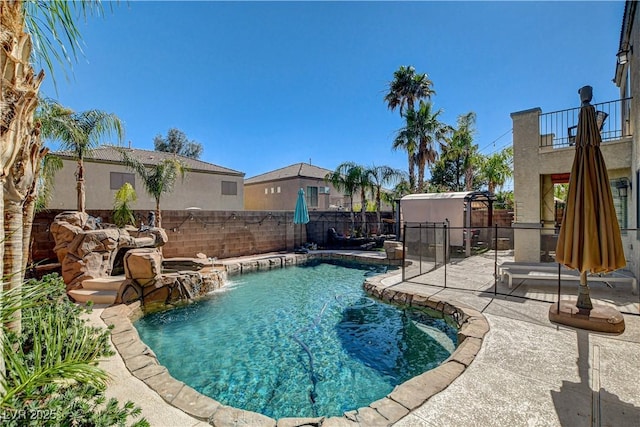 1717 Jake Andrew Ave, North Las Vegas, NV 89086 - view of swimming pool with a patio and a fenced backyard