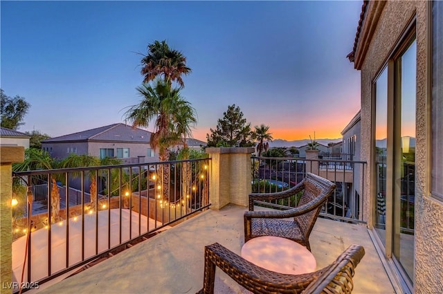 1717 Jake Andrew Ave, North Las Vegas, NV 89086 - view of balcony at dusk