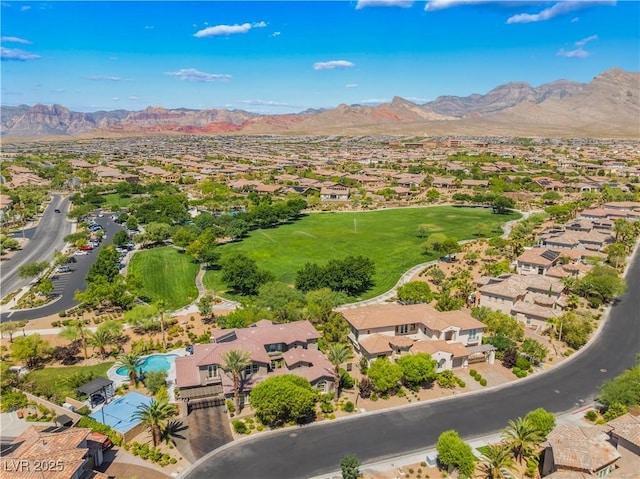 11901 Luna Del Mar Ln, Las Vegas, NV 89138 - aerial view of residential area with mountains