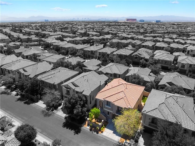 11901 Luna Del Mar Ln, Las Vegas, NV 89138 - aerial perspective of suburban area featuring a mountainous background