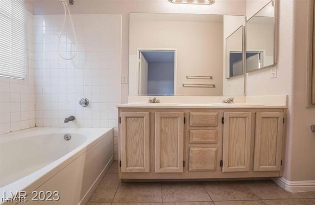 5415 W Harmon Ave Unit 1162, Las Vegas, NV 89103 - full bathroom with double vanity and tile patterned flooring