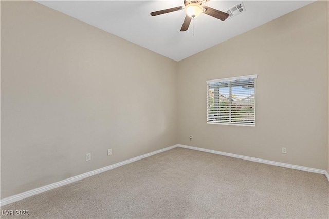 6413 White Tiger Ct, Las Vegas, NV 89130 - carpeted empty room featuring lofted ceiling and a ceiling fan