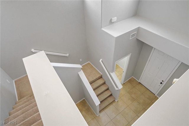 7263 Pepperbox Ave, Las Vegas, NV 89179 - stairs with tile patterned floors
