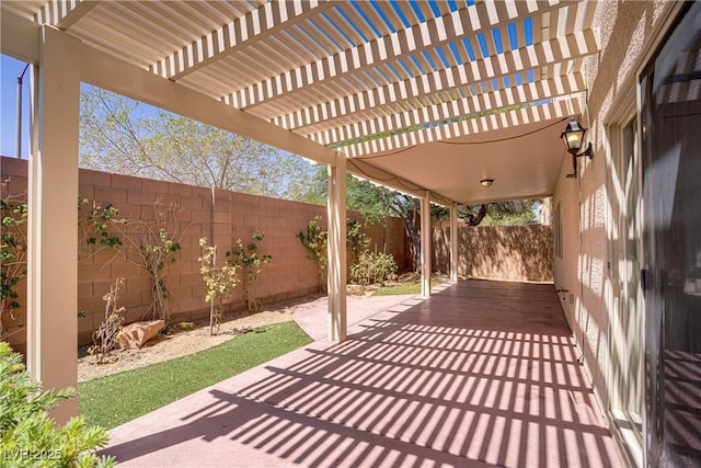 7263 Pepperbox Ave, Las Vegas, NV 89179 - fenced backyard featuring a patio area and a pergola