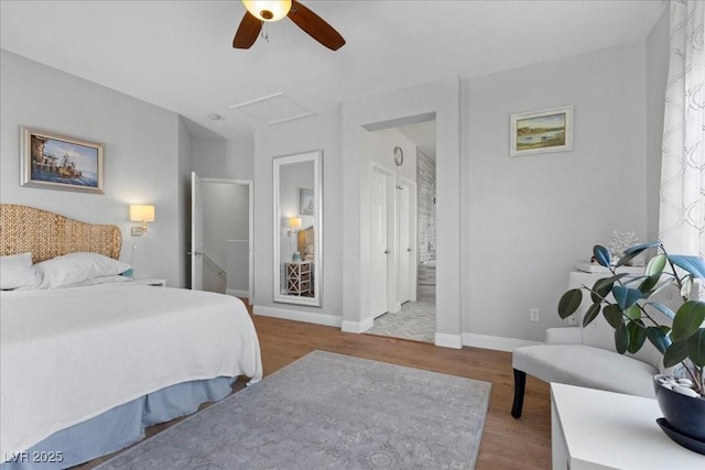 694 Value Ridge Ave, Henderson, NV 89012 - bedroom featuring wood finished floors and a ceiling fan