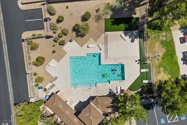 694 Value Ridge Ave, Henderson, NV 89012 - drone / aerial view of a pool area