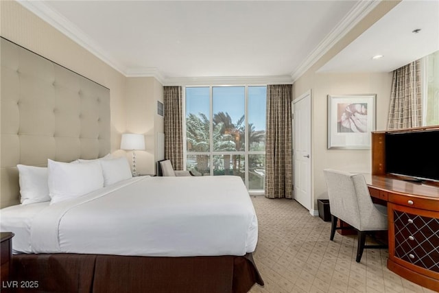 135 E Harmon Ave Unit 2702, Las Vegas, NV 89109 - bedroom featuring crown molding and an office area