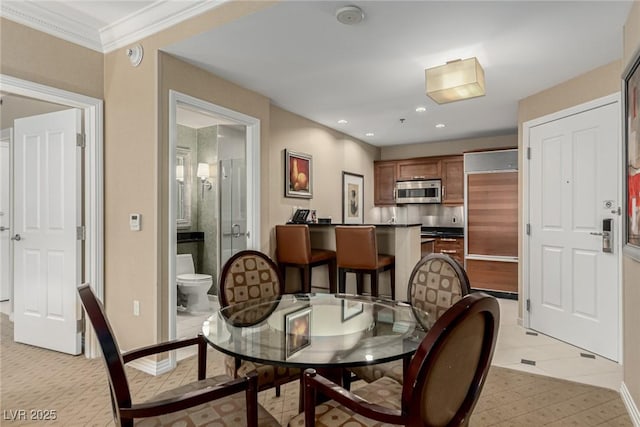 135 E Harmon Ave Unit 2702, Las Vegas, NV 89109 - dining space with recessed lighting and baseboards