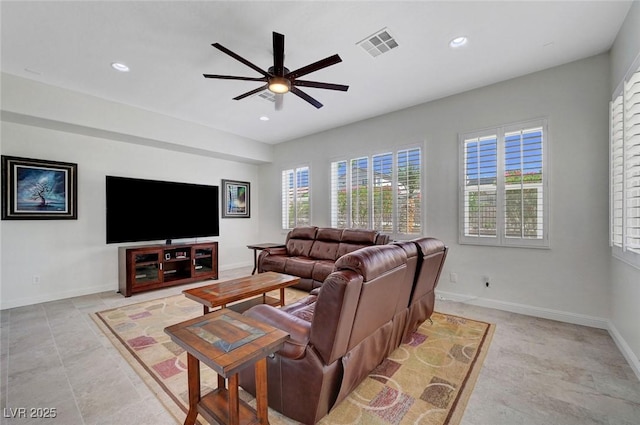 2779 Kindeace Ave, Henderson, NV 89044 - living area with ceiling fan and recessed lighting