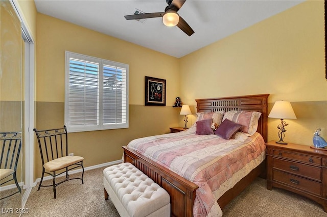 2779 Kindeace Ave, Henderson, NV 89044 - bedroom with carpet floors, a closet, and a ceiling fan