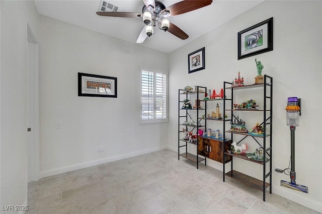 2779 Kindeace Ave, Henderson, NV 89044 - interior space with a ceiling fan and baseboards