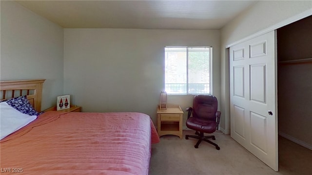 4990 River Glen Dr Unit 171, Las Vegas, NV 89103 - bedroom with light carpet and a closet