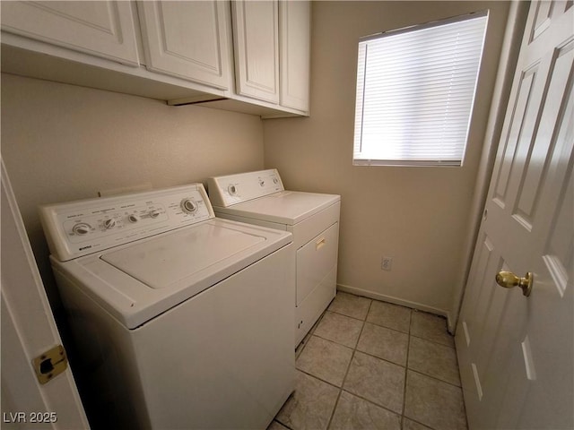 9693 Bighorn Island Ave, Las Vegas, NV 89148 - washroom featuring independent washer and dryer, cabinet space, and light tile patterned floors
