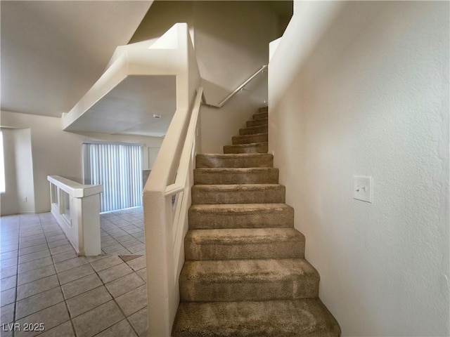 9693 Bighorn Island Ave, Las Vegas, NV 89148 - stairs featuring tile patterned floors