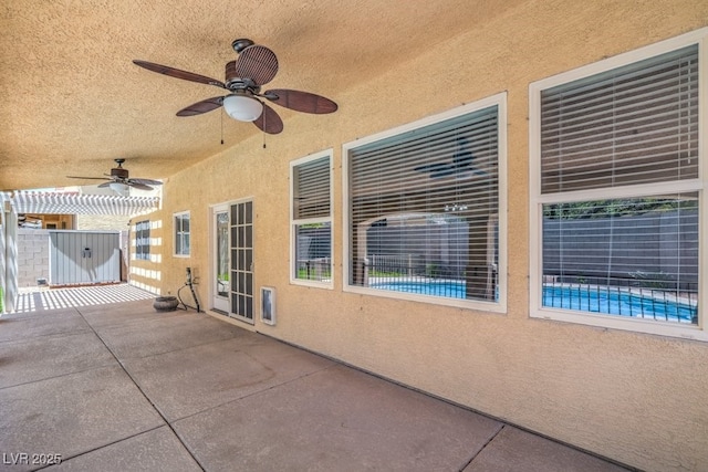 7619 Comanche Canyon Ave, Las Vegas, NV 89113 - view of patio / terrace with a ceiling fan