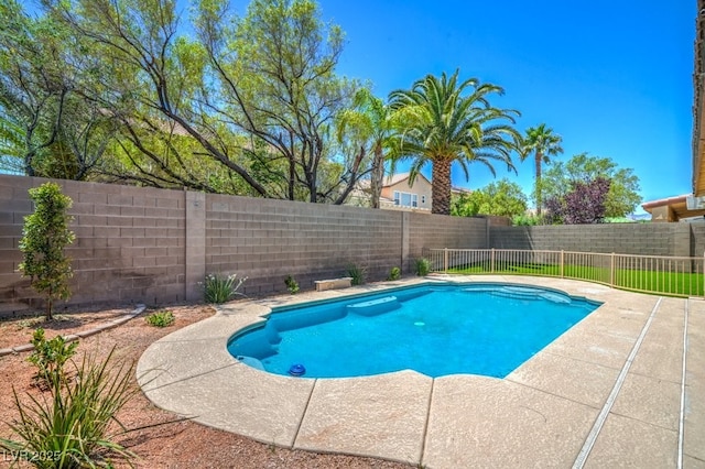 7619 Comanche Canyon Ave, Las Vegas, NV 89113 - view of swimming pool featuring a fenced backyard and a patio