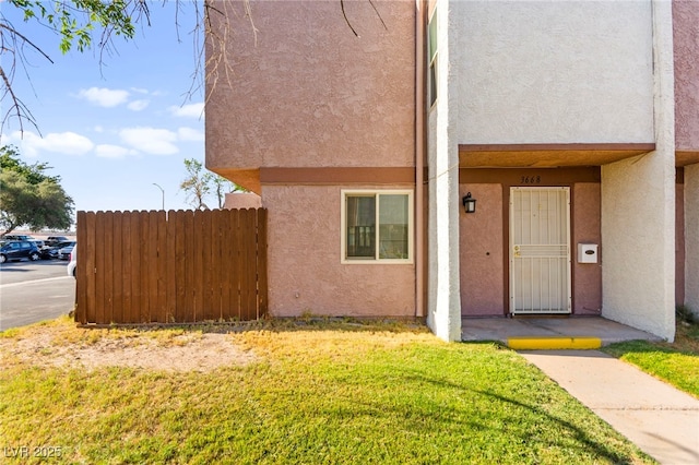 3668 Villa Knolls E Dr, Las Vegas, NV 89120 - property entrance featuring stucco siding