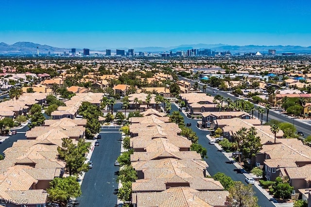 9357 Golden Timber Ln, Las Vegas, NV 89117 - aerial view of residential area with mountains