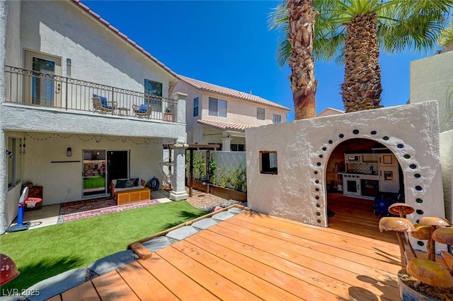 189 Andada Dr, Henderson, NV 89012 - deck with a lawn