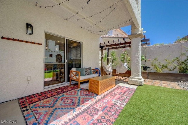 189 Andada Dr, Henderson, NV 89012 - view of patio with a pergola and an outdoor hangout area