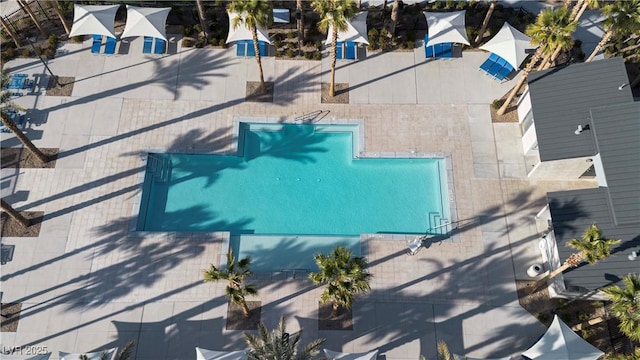12237 Plum Mist Ct Unit 4, Las Vegas, NV 89183 - aerial view of a pool area