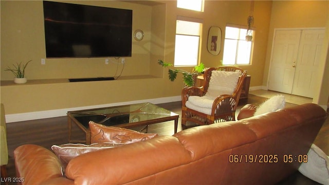 1504 Andrew David Ave, North Las Vegas, NV 89086 - living room featuring baseboards and wood finished floors