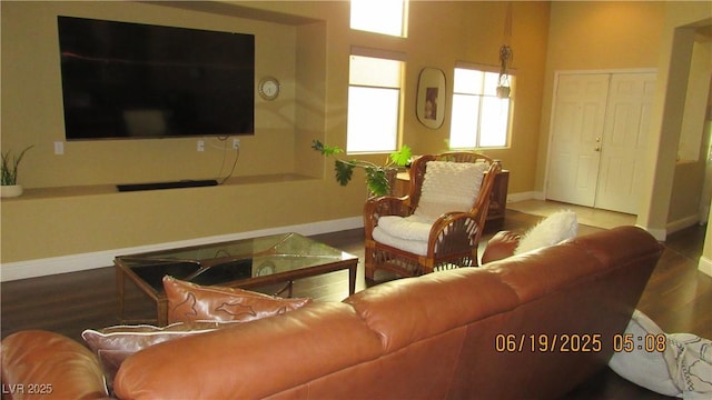 1504 Andrew David Ave, North Las Vegas, NV 89086 - living area with baseboards and wood finished floors
