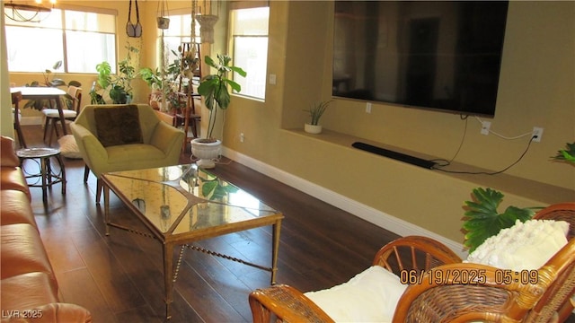 1504 Andrew David Ave, North Las Vegas, NV 89086 - living room featuring baseboards and wood finished floors